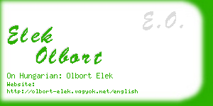 elek olbort business card